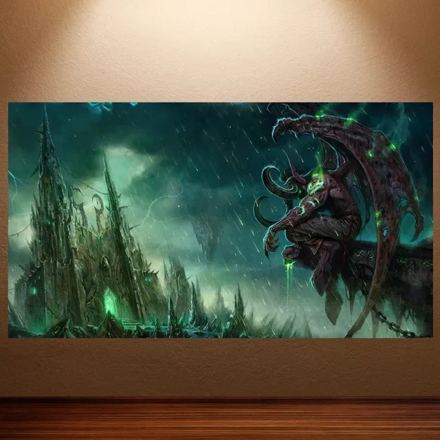 World of Warcraft Canvas Poster – Retro Game Wall Art Decor