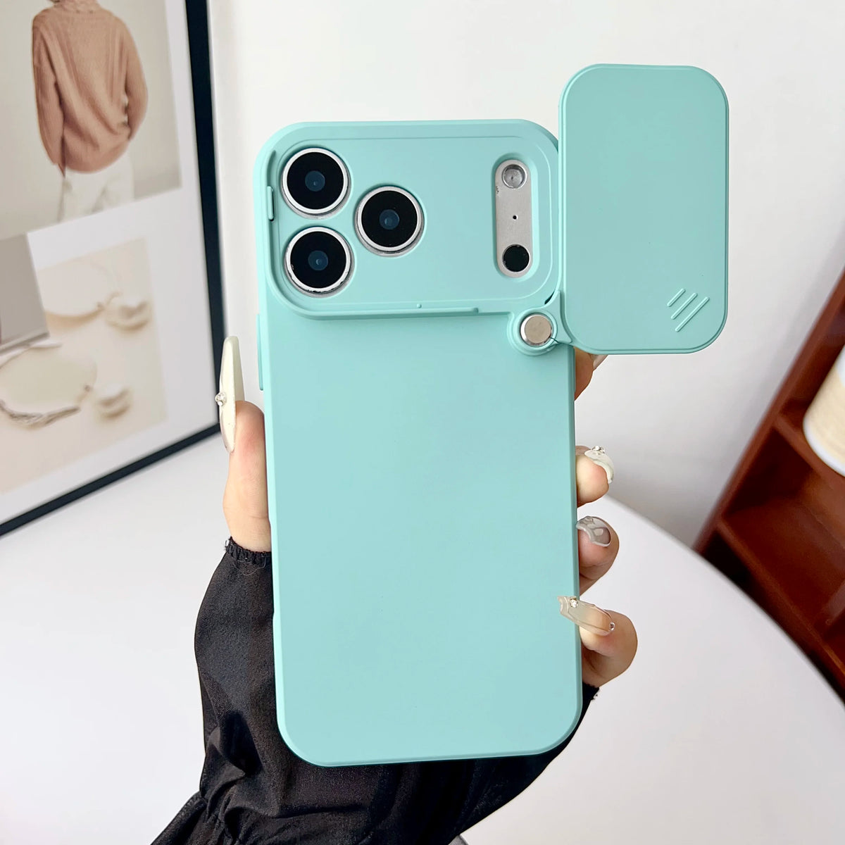 Slide Camera Lens Protection Silicone iPhone 17 Case – Pro Max & Air