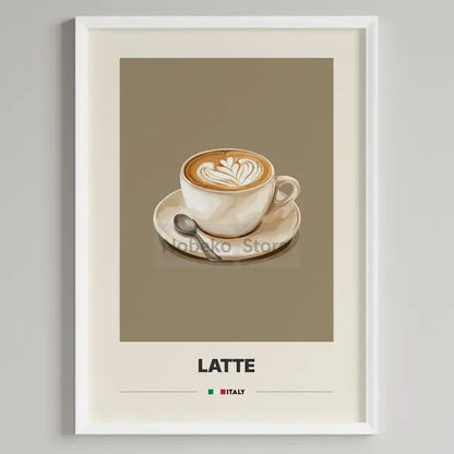 Italian Coffee Minimalist Poster | Cappuccino Espresso Latte Wall Art Print