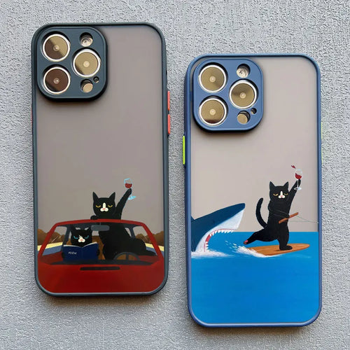 Funny Cat Phone Case for iPhone 17 16 15 14 13 12 11 X Shockproof