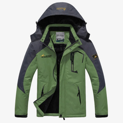 Men's Winter Parka Jacket – Windproof Fleece-Lined Hooded Anorak