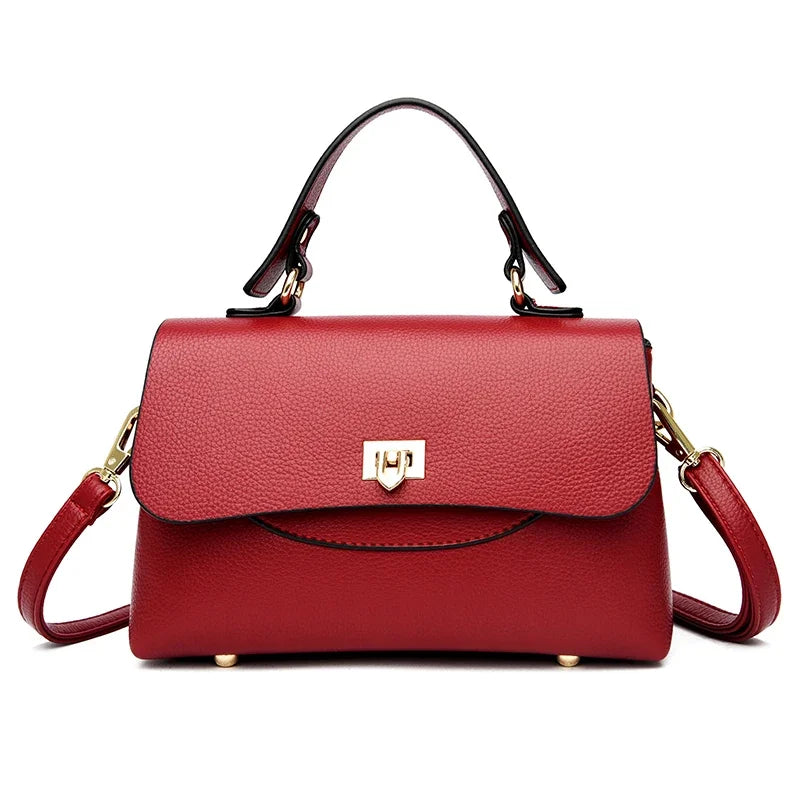 Designer Leather Handbag for Women – Multilayer Crossbody Shoulder Bag