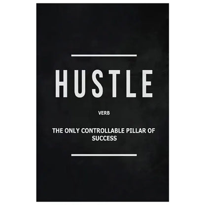 Motivational Quote Canvas Wall Art – Execution Hustle Poster