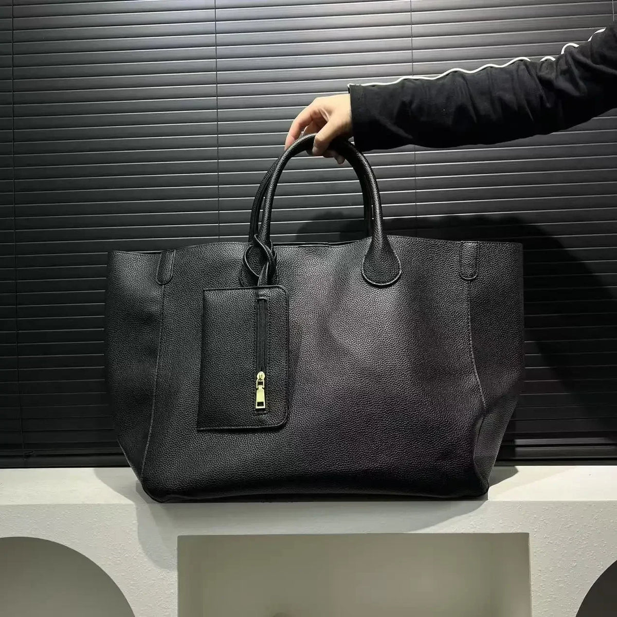 Vegan Leather Oversized Large Capacity Shopping Bag