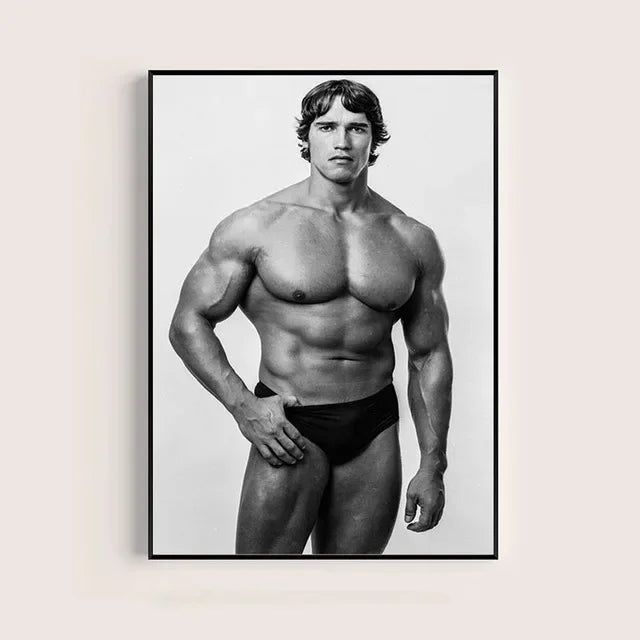 Arnold Schwarzenegger Motivational Gym Poster – Bodybuilding Wall Art