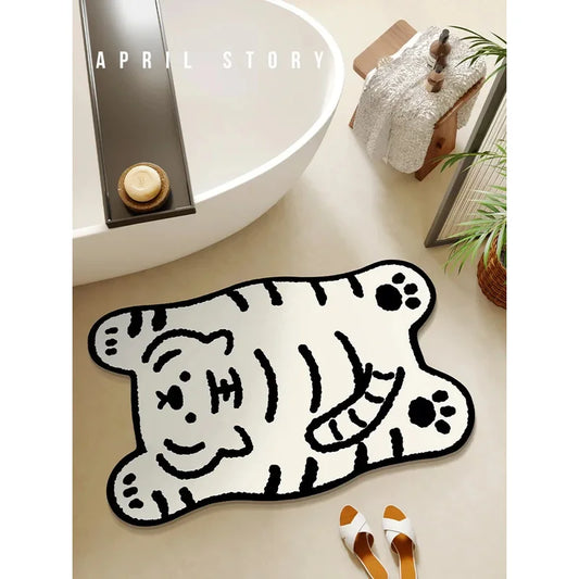 Cartoon Animal Shaped Rug – Soft Absorbent Anti-Slip Floor Mat
