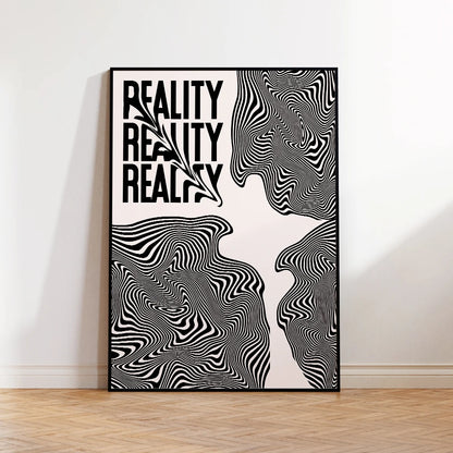 Psychedelic Reality Distorted Wall Art Poster – Retro Y2K Print