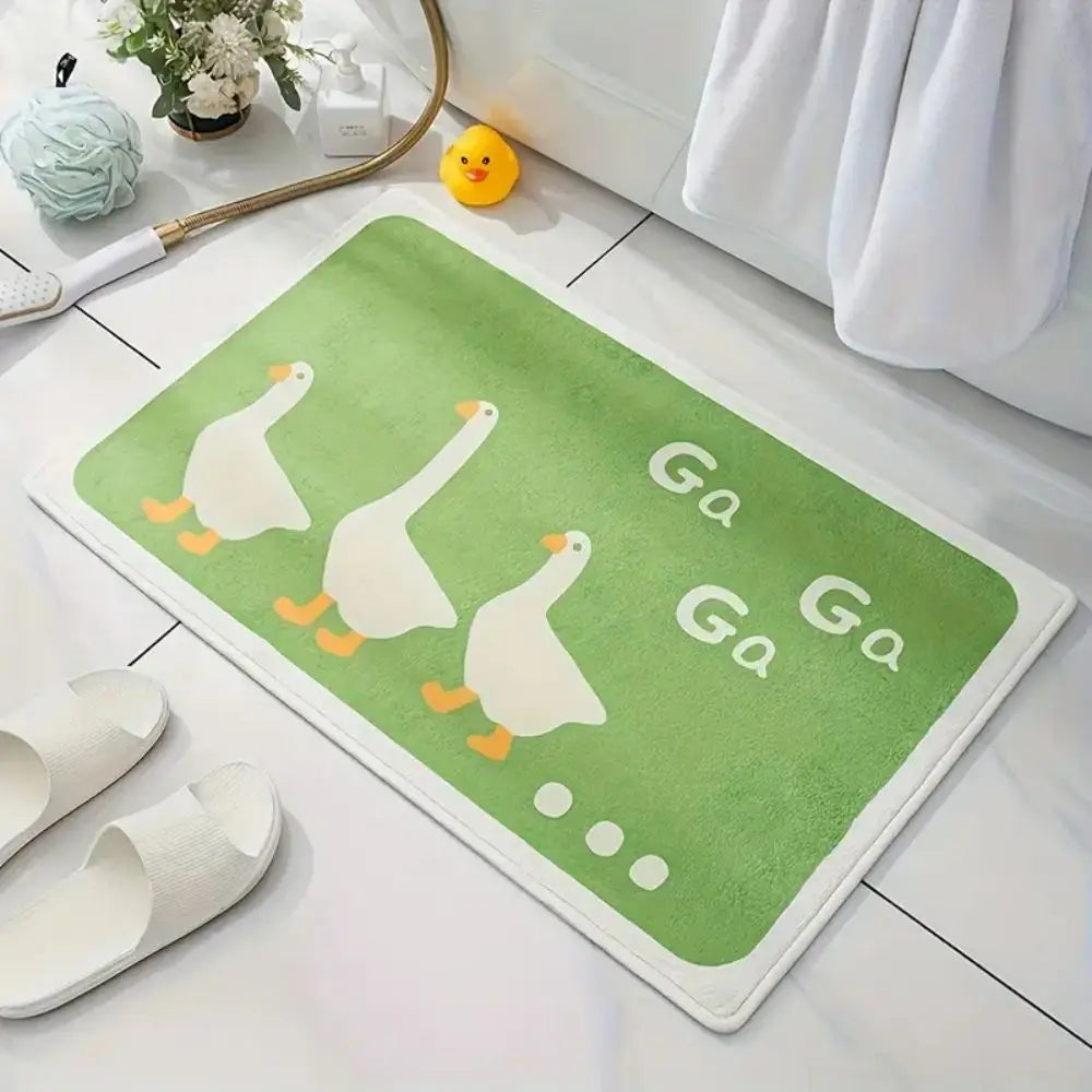 Cartoon Duck Non-Slip Bath Mat – Absorbent Bathroom Rug