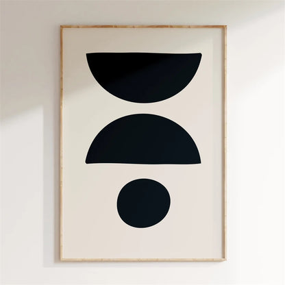 Minimalist Abstract Geometric Canvas Wall Art Poster