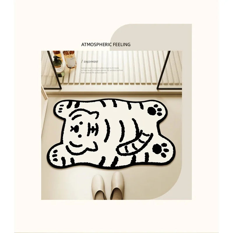 Cartoon Animal Shaped Rug – Soft Absorbent Anti-Slip Floor Mat