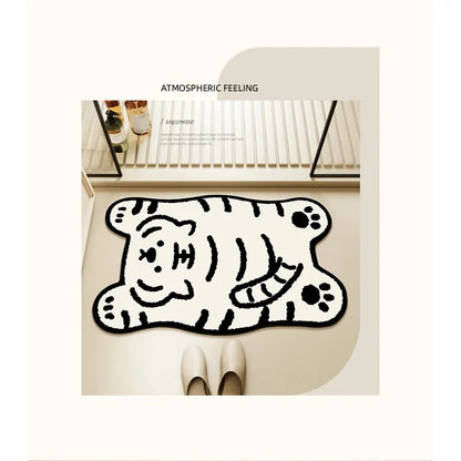 Cartoon Animal Shaped Rug – Soft Absorbent Anti-Slip Floor Mat