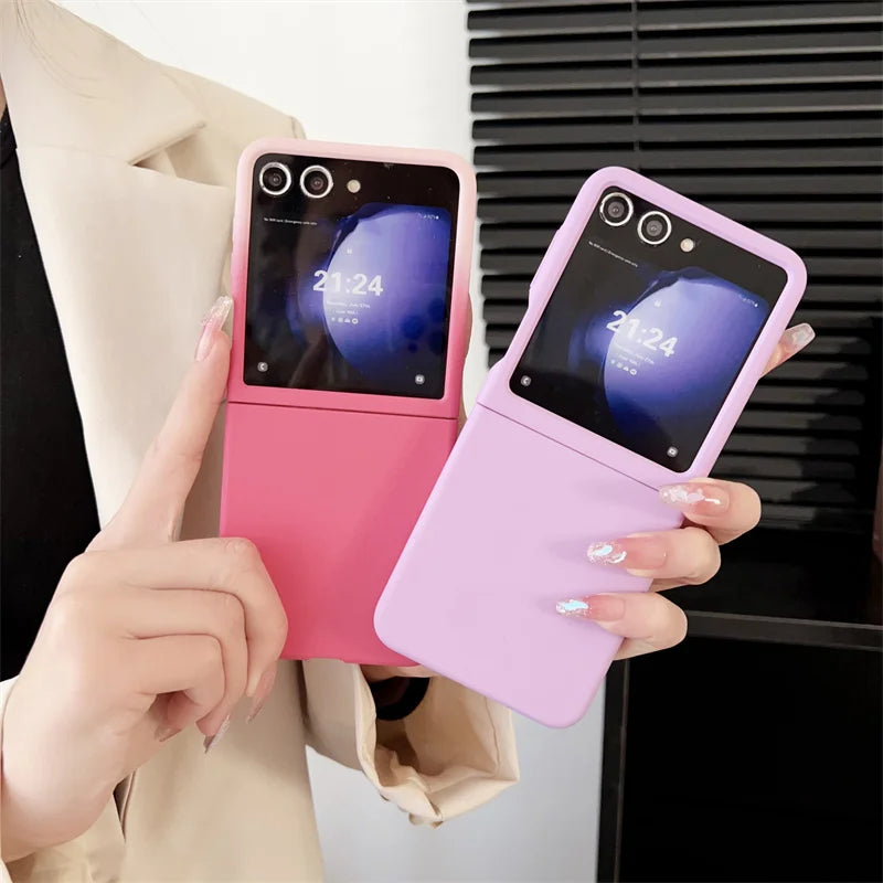 Galaxy Z Flip Frosted Hard PC Phone Case – Matte Colorful Cover