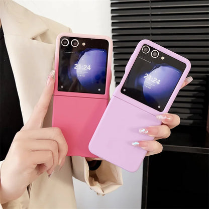 Galaxy Z Flip Frosted Hard PC Phone Case – Matte Colorful Cover