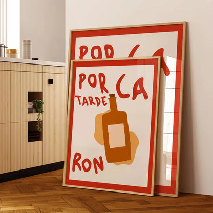 Por La Tarde Ron Wall Art Canvas Print – Bar Decor Poster