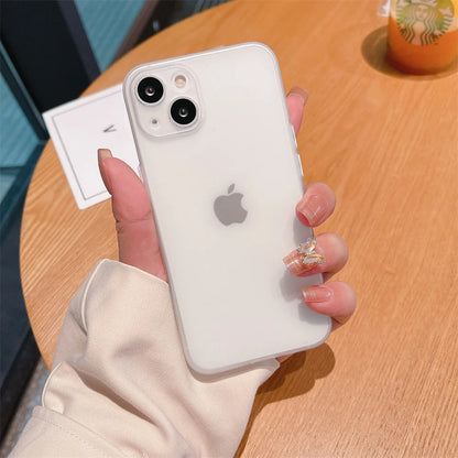 Ultra-Thin Matte TPU Case for iPhone 11–16 Series