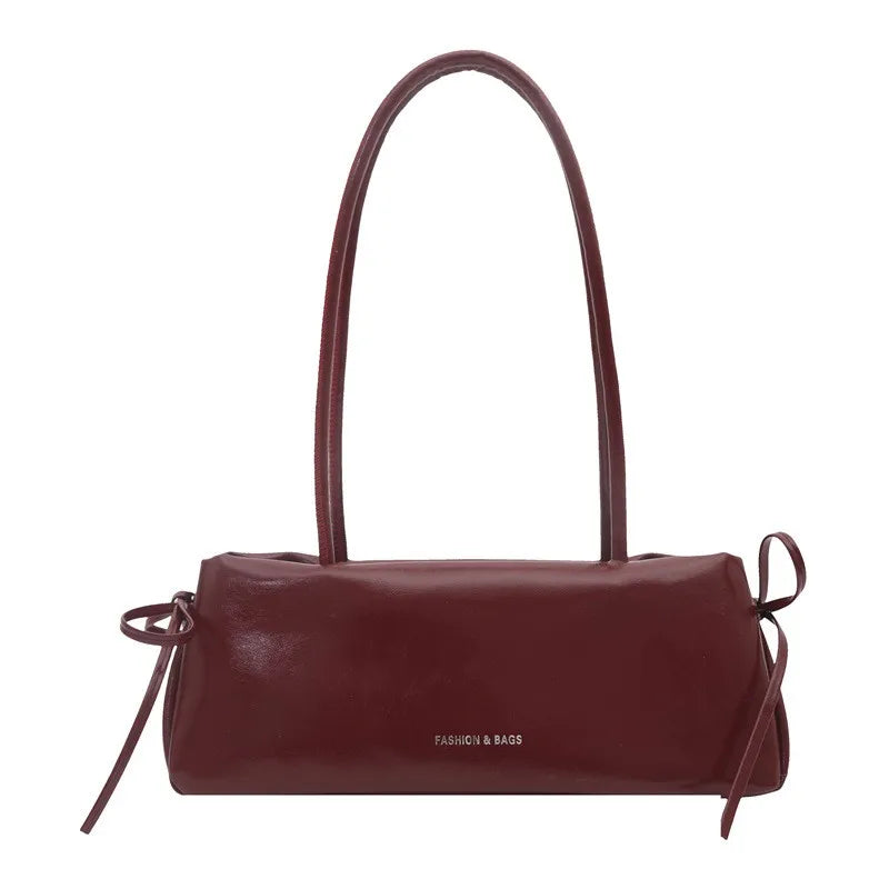 French Elegant Korean Bow Decoration Pu High-quality Square Bag