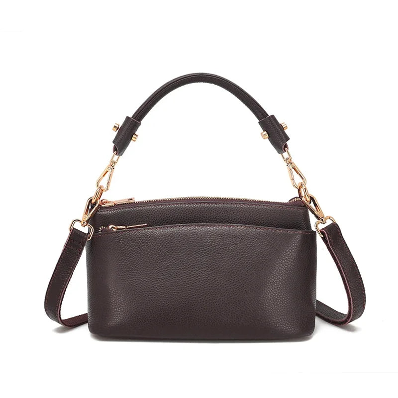 Women Cowhide Genuine Leather Shoulder Bag
