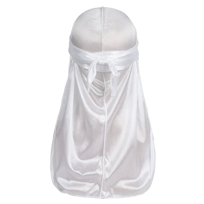 Men Satin Breathable Silky Durag Long Tail Doo Rag Pirate Hat Headband Turban Bandana Headwearmen