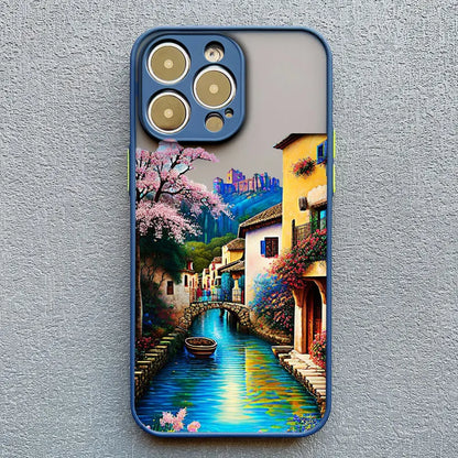 Mediterranean Villa Landscape iPhone Case – Scenic Art Phone Cover