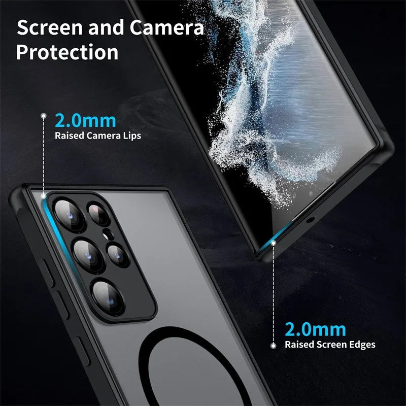 Samsung Galaxy Magnetic Matte Case – Wireless Charging Compatible