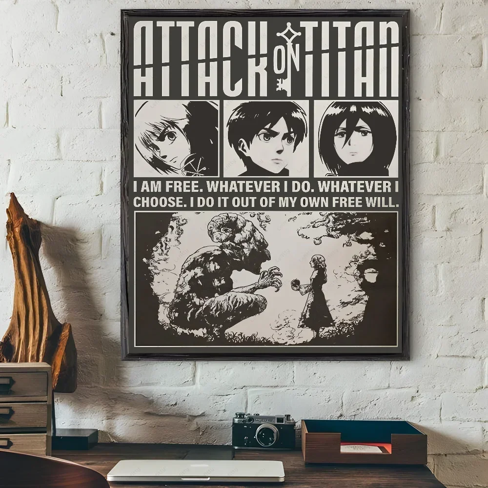Attack on Titan Manga Poster – Waterproof Self-Adhesive Wall Art