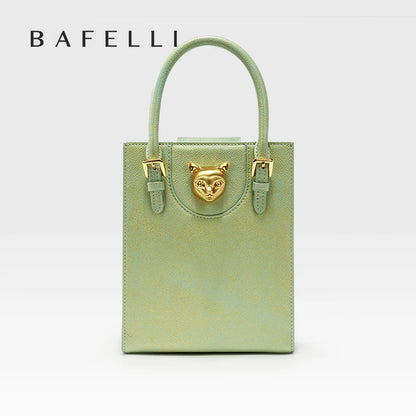 Mini Tote Crossbody Handbag – Cat Gold Hardware Saffiano Leather