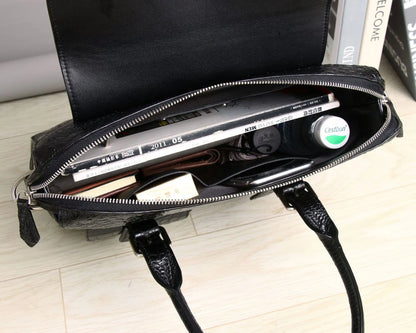 Alligator Embossed Genuine Leather Men's Briefcase Bag