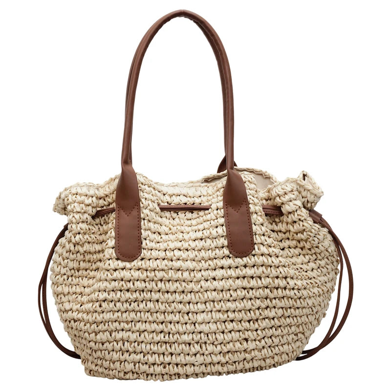 Straw Woven Beach Tote Bag for Women