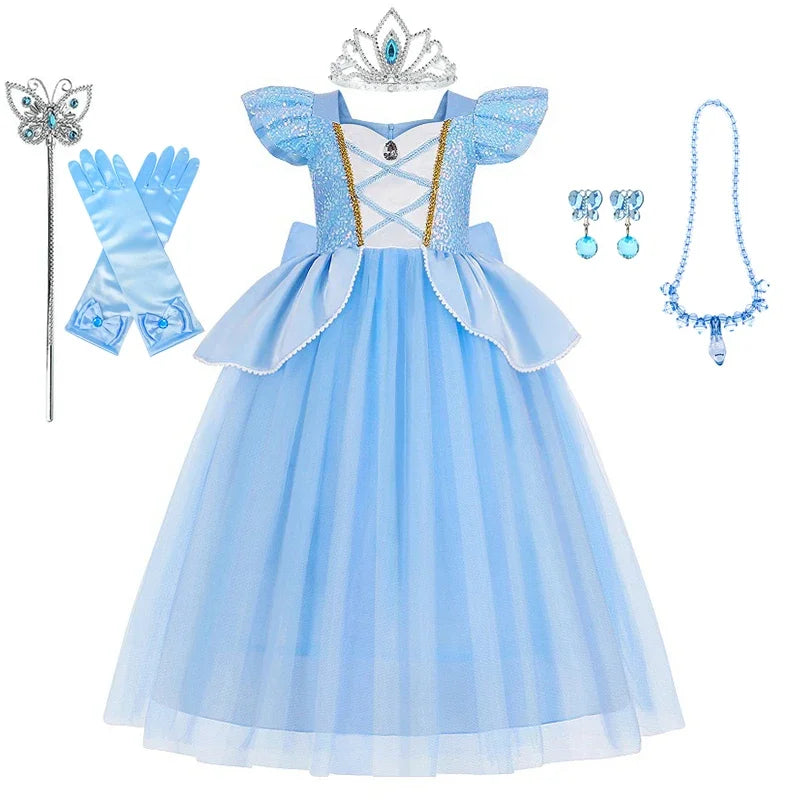 Cinderella Princess Ball Gown Costume Dress