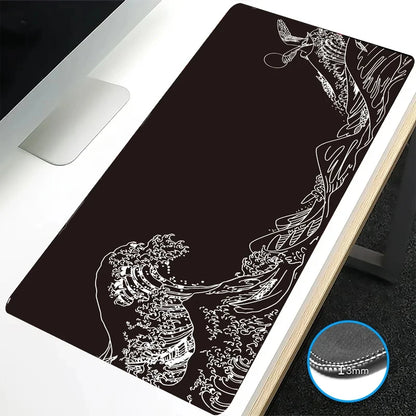 Large Mouse Pad Abstract Marble Fluid Art Design – Non-Slip Gaming Desk Mat