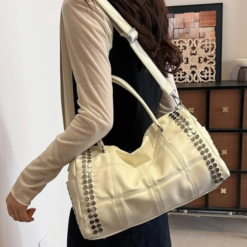 New Fashion Retro Style Metal Rivet Tote Bag
