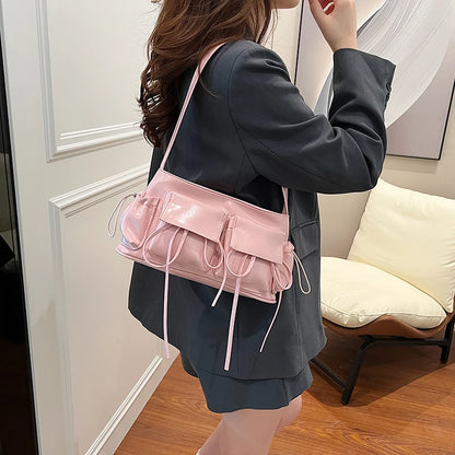 PU Leather Multi-Pocket Crossbody Bag for Women