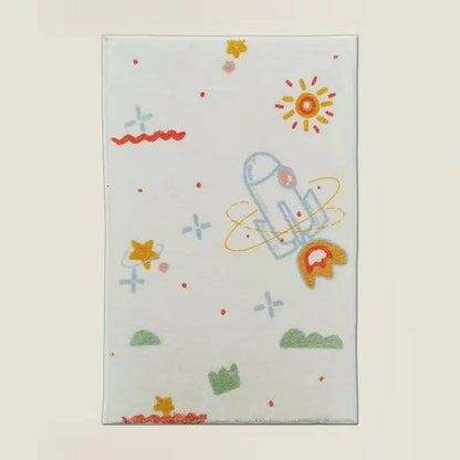 Colorful Star Plush Area Rug – Soft Cashmere-Like Carpet for Bedroom & Living Room