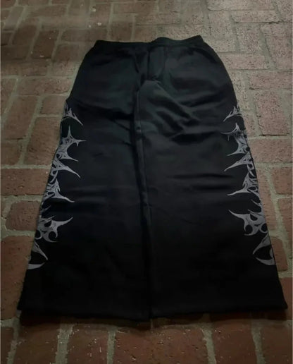 Y2K Harajuku Sweatpants – Tribal Print Loose Hip Hop Pants