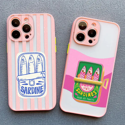 Sardines Pattern Phone Case – Shockproof Cover for iPhone 17 16 15 14 13 12 11 X