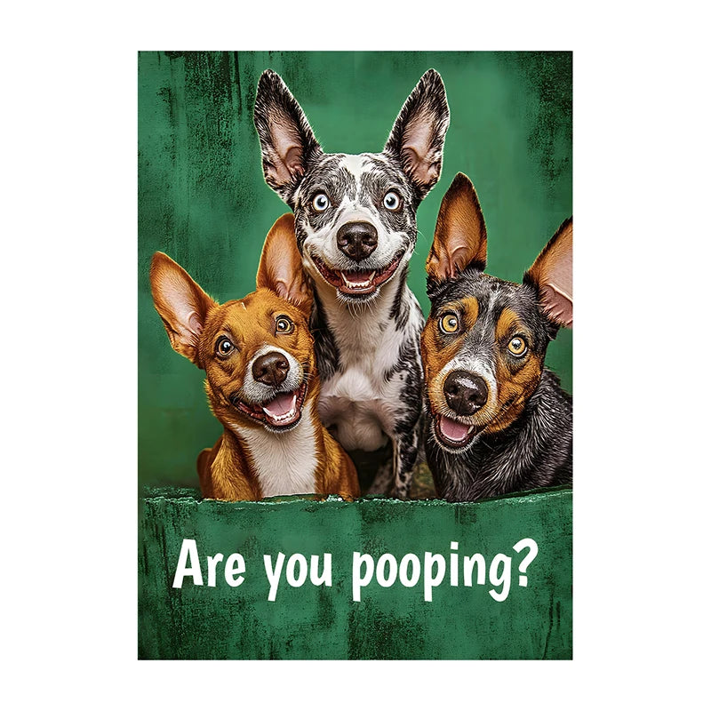 Funny Cow Poster – Are You Pooping? Farm Animal Bathroom Art