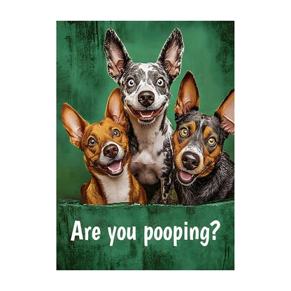 Funny Cow Poster – Are You Pooping? Farm Animal Bathroom Art