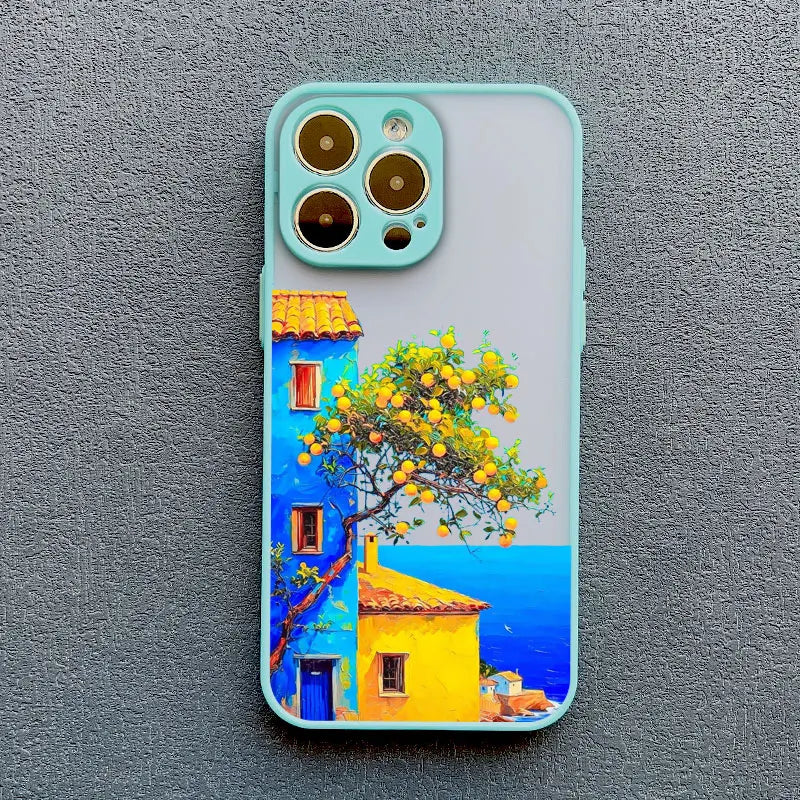 Mediterranean Villa Landscape iPhone Case – Scenic Art Phone Cover