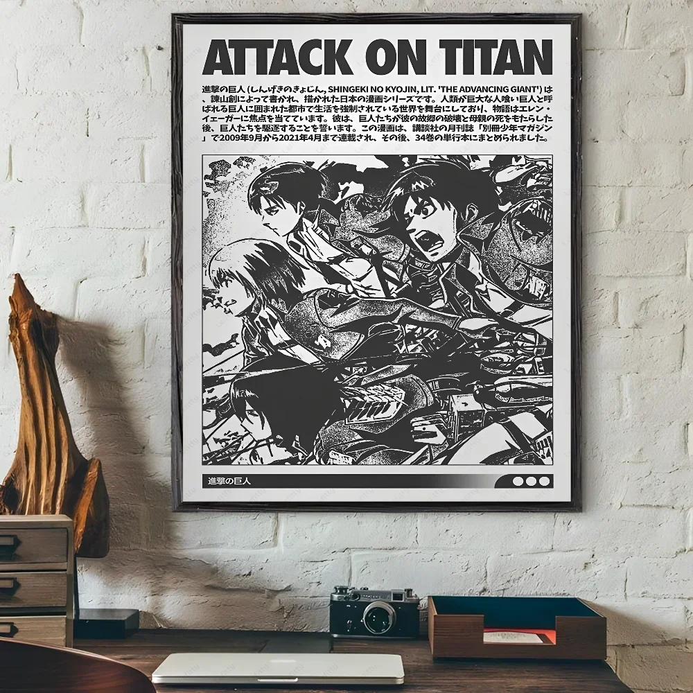 Attack on Titan Manga Poster – Waterproof Self-Adhesive Wall Art