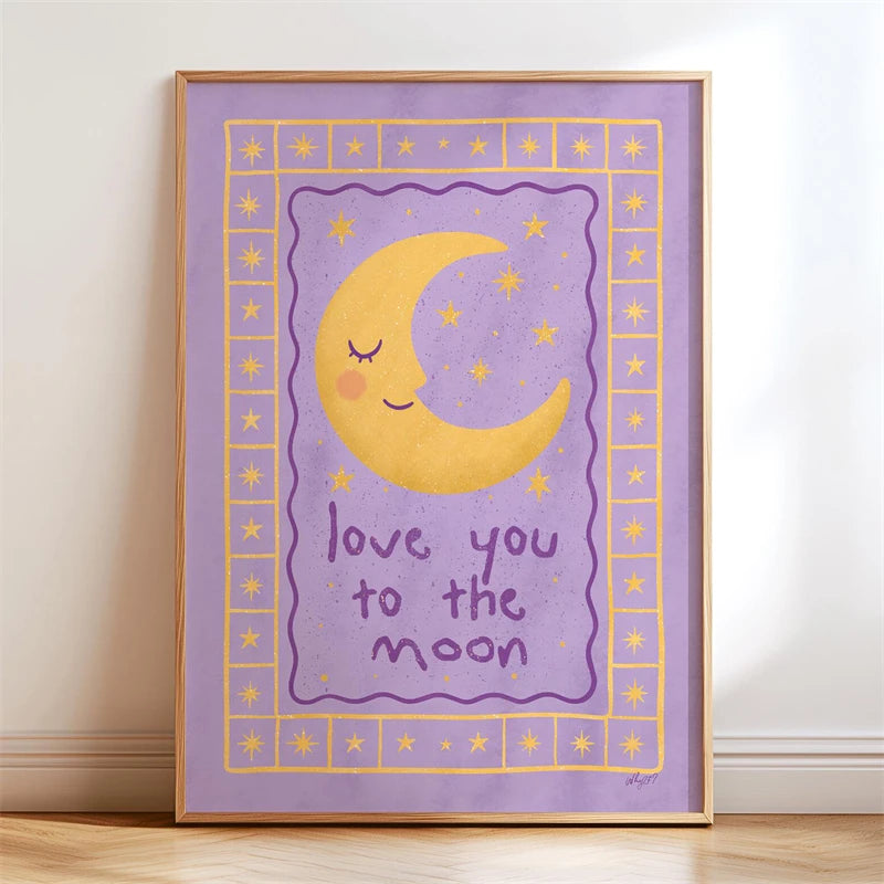 Boho Kids Wall Art Poster – Unicorn Motivational Print for Nursery & Girls Room