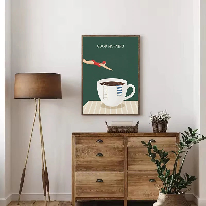 Simple Trendy Printing Poster Canvas Painting Modern Art Print Minimalist Wall Picture Living Room