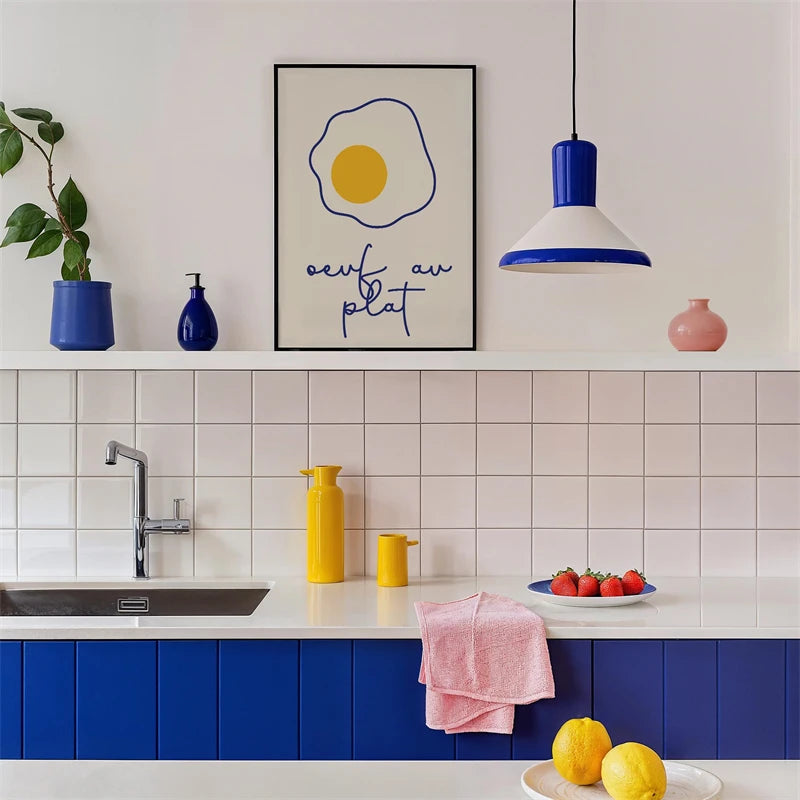 Kitchen Wall Art Poster – Bon Appétit Minimalist Typography Print
