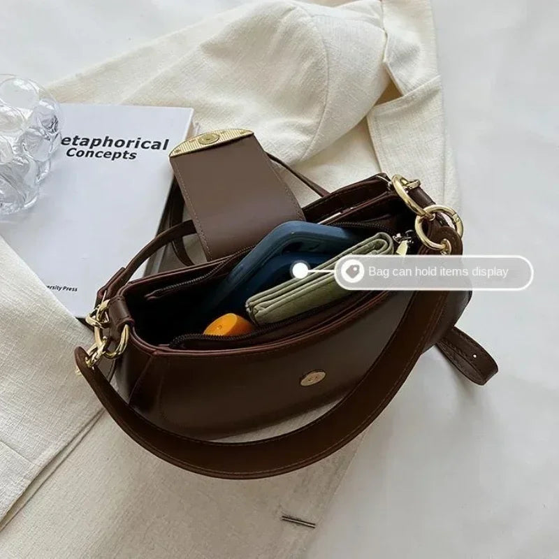 Armpit Shoulder Side Bags for Women Designer Trend Leather