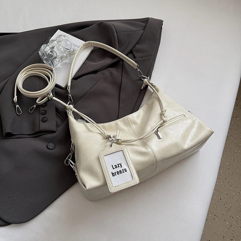 PU Leather Shoulder Bag – Women's Luxury Crossbody Underarm Bag