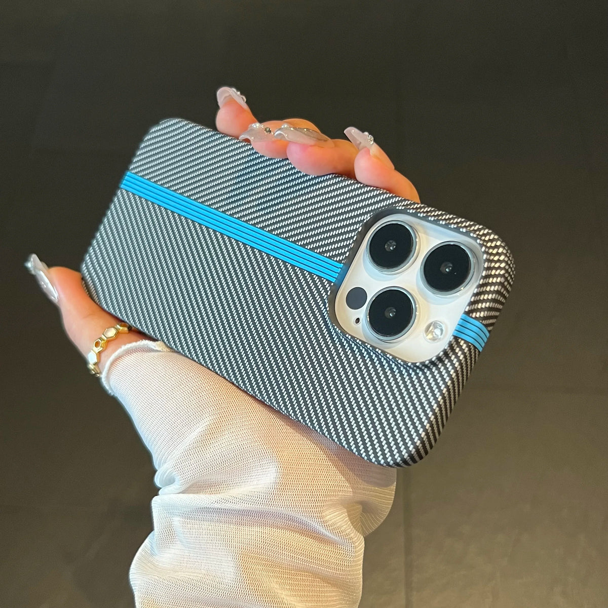 Carbon Fiber iPhone Case – Ultra Slim Shockproof PC Bumper Cover