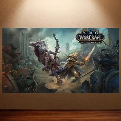 World of Warcraft Canvas Poster – Retro Game Wall Art Decor