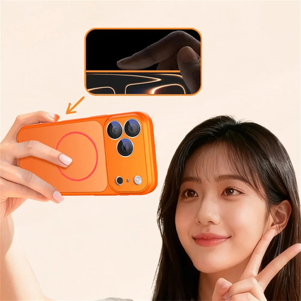 MagSafe Liquid Silicone iPhone Case with Lens Filter – iPhone 13 to 17 Series