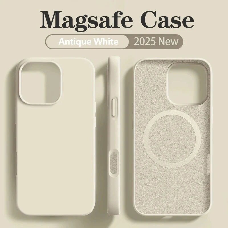 Original Magsafe Liquid Silicone Phone Case Iphone 17 16 14 15 Plus 13 Pro Max Wireless Charge