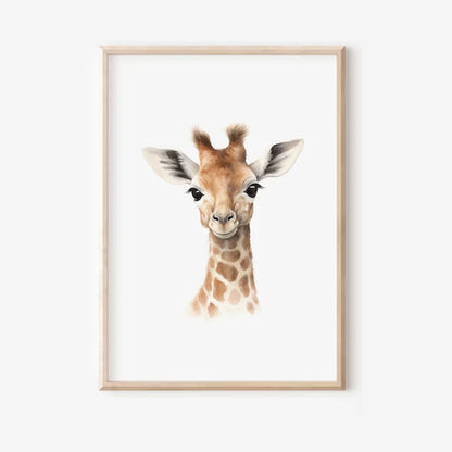 Cute Safari Animal Wall Art Print – Kids Room Nursery Poster
