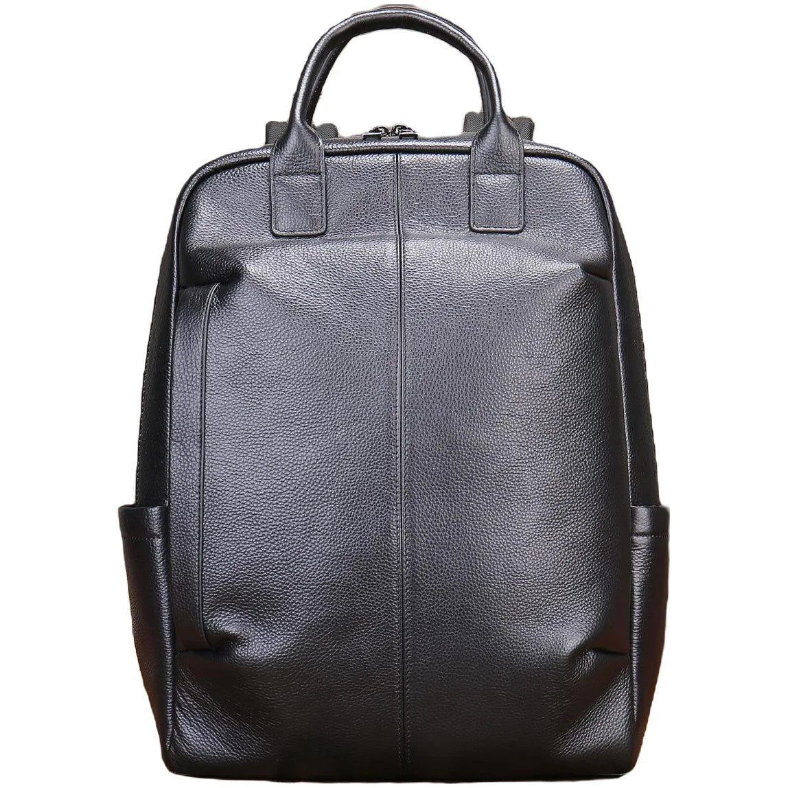 Genuine Leather Men's Backpack – Luxury Structured Laptop Bag